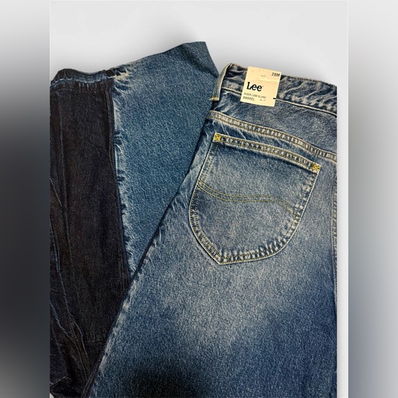 NWT! LEE ADJUSTABLE LOW SLUNG BARREL RIDER JEAN in Blissful Blue size 28 - Picture 9 of 10